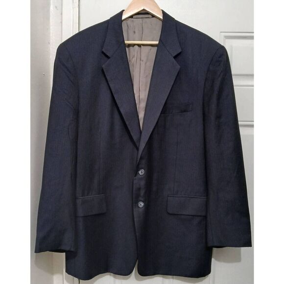 Ermenegildo zegna mens size 48R fine wool blue blazer jacket